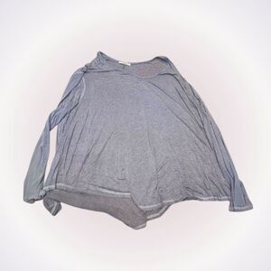 Easel Periwinkle Gray Long Sleeve Swing Shirt | Sz M